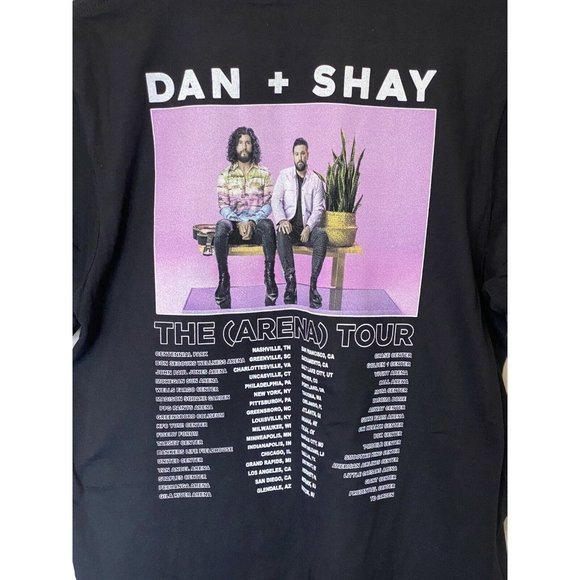 Dan + Shay Concert T-Shirt 2021 The Arena Tour Black Short Sleeve Size M - Picture 5 of 5